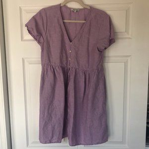 Madewell Button Front Linen Dress